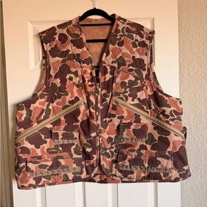 Vintage 90’s Gamehide Camo Hunting Vest Jacket Men’s XXL Cotton Canvas EUC